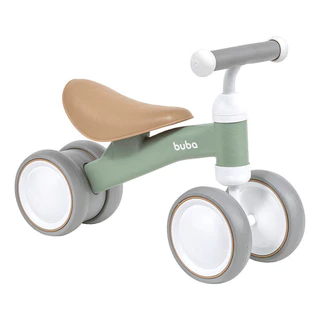 Bicicleta De Equilíbrio 4 Rodas Retro Sem Pedal - Verde Buba