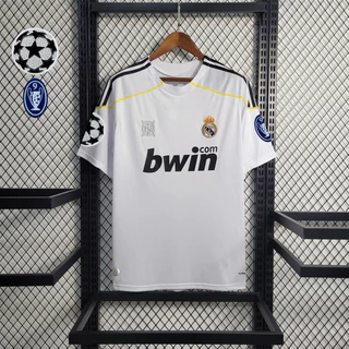 Camisa Retro 2009-10-Season Real Madrid Camisa Branca Manga Curta Em Casa 4OLV