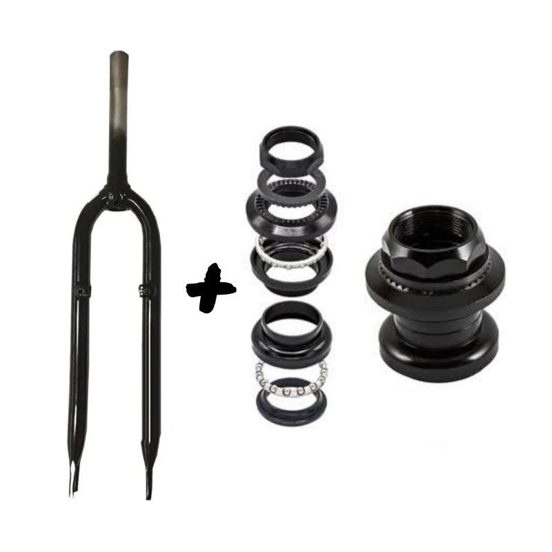 GARFO MTB BICICLETA ARO 26 X 1,90 MTB AÇO CARBONO + CAIXA DE DIREÇÃO