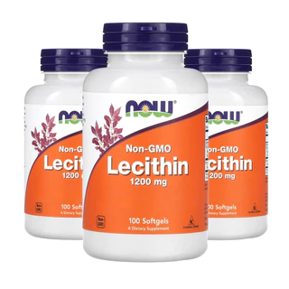 Kit 3x Lecitina Lecithin 1200mg Now Foods 100Cap Softgels/Made in Usa