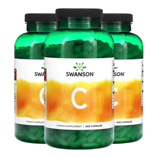 Kit 3x Vitamina C 500mg Rosa Mosqueta Swanson 400Cáps Importado /Made in Usa