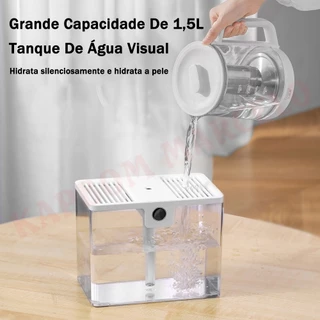 Umidificador De Ar 1.5L Com Versão De Display Digital Alta Capacidade Com Medidor de Temperatura