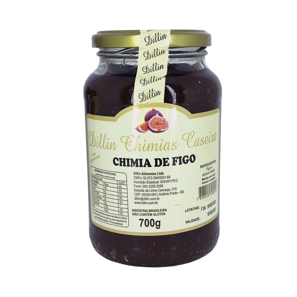 02 Geléias Artesanal Dillin Figo Com Nozes 700g | Shopee Brasil