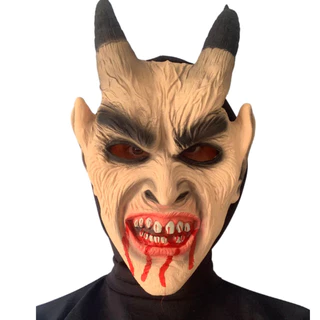 Máscara Chifrudo Halloween Carnaval Fantasia Teatro Terror Assustador Dia das Bruxas Zumbi Cosplay Horror Monstro