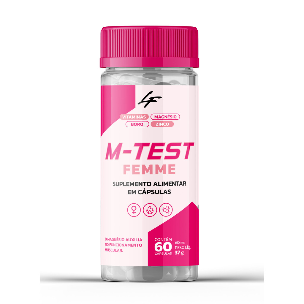 M-TEST Feminino Pré Hormonal Massa Muscular 60 Cápsulas | Shopee Brasil