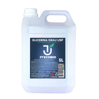Glicerina Bidestilada USP 100% Vegetal 5 Litros JT ECOBIO