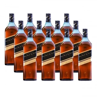 Whisky Escocês Johnnie Walker Double Black 1 Litro Caixa com 12 unidades