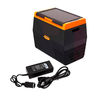 Kit Geladeira Portátil Black 35 Litros + Conversor 12V 8A para Caminhão Viagens e Camping - Elber em Oferta na Shopee