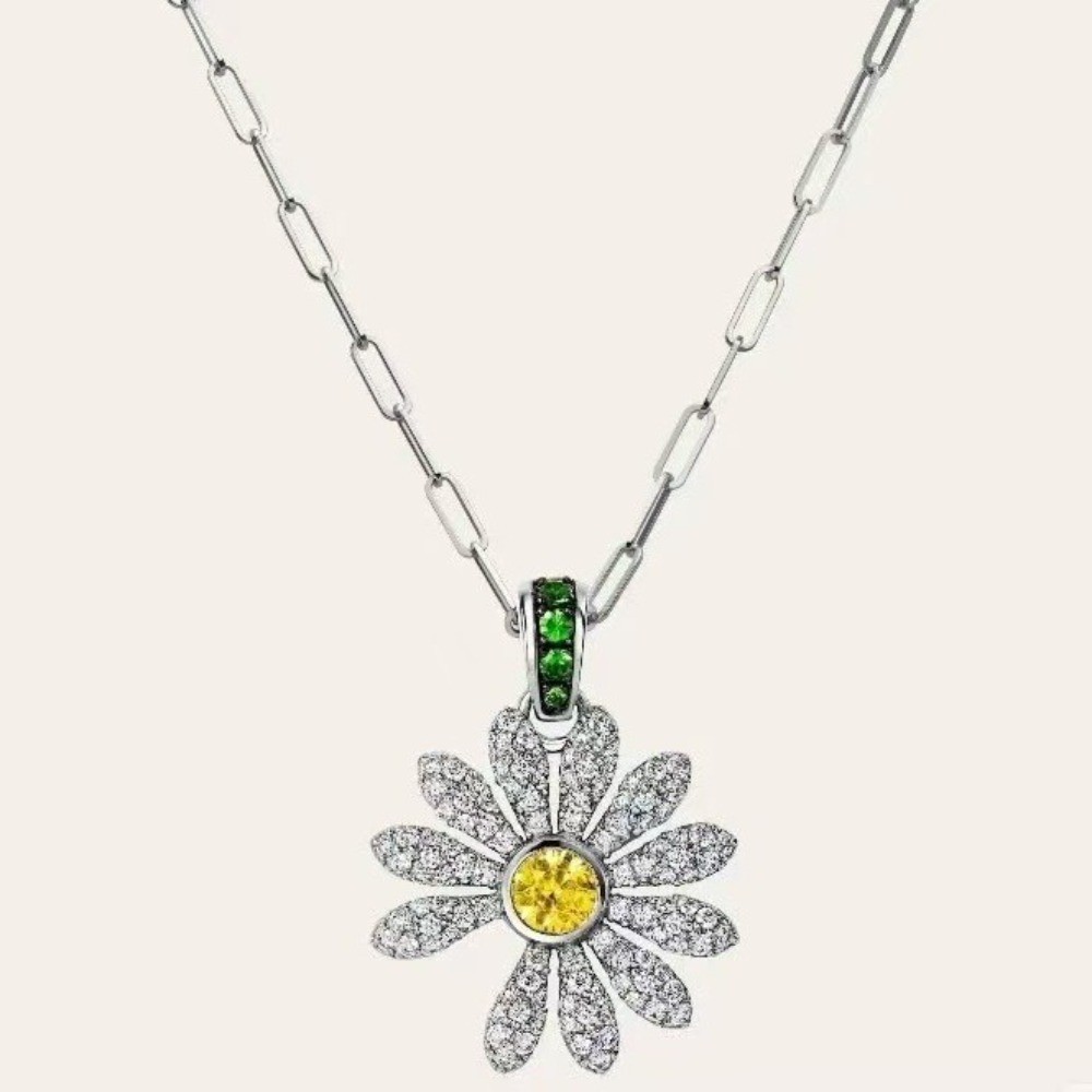 アイドル G-DRAGON Official MD NECKLACE PLAIN Kpop Idol G-DRAGON Daisy Flower Colar GD Acessórios De Moda