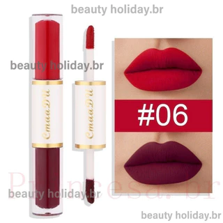 CmaaDu Batom Mate De Cabeça Dupla Copo Antiaderente À Prova D'água Maquiagem Para Os Lábios De Longa Duração Cosmética em Oferta na Shopee