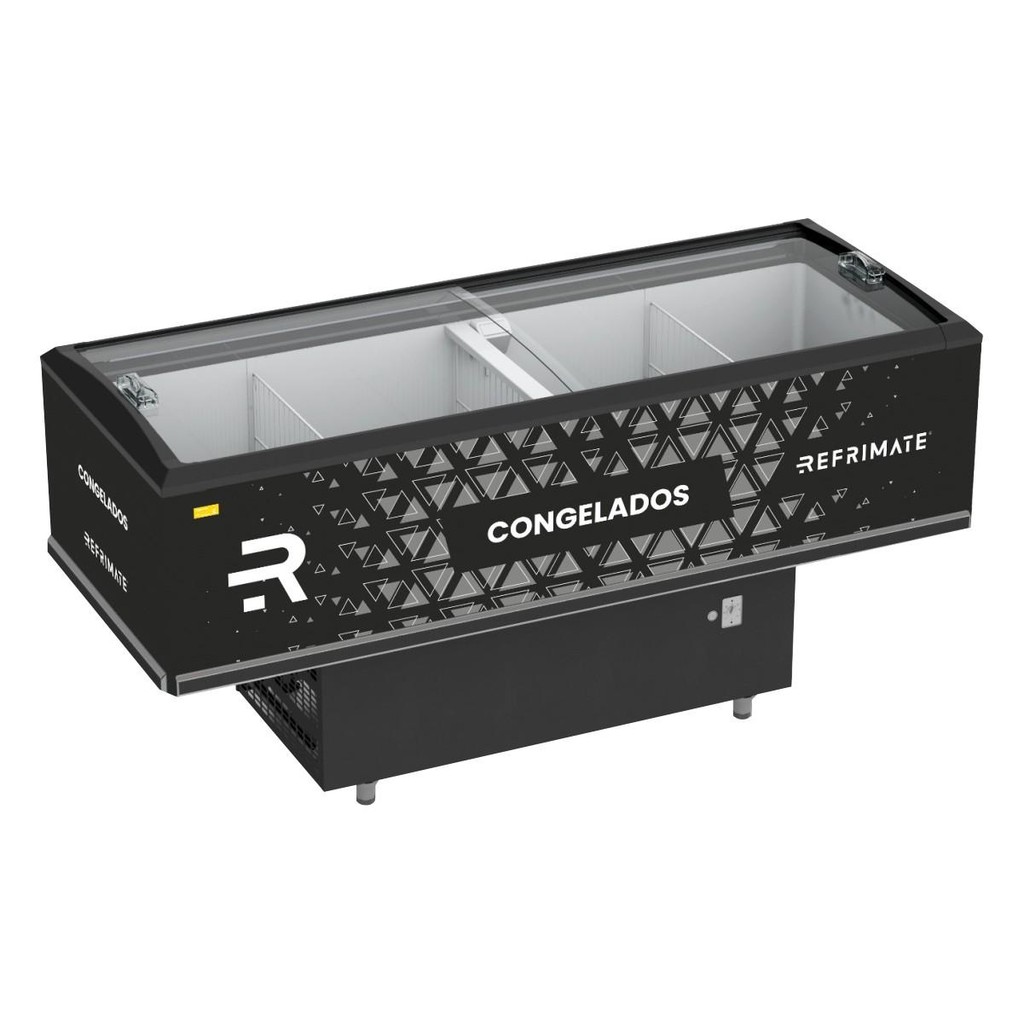 Expositor Ilha Vanguard Top de Congelados e Resfriados Vidro