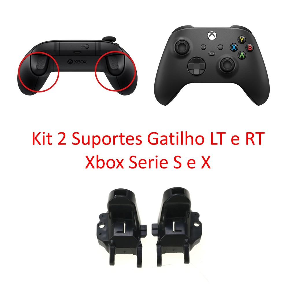 Kit 2 Suporte Botão Gatilho LT RT Para Controle Xbox Series S e X ...