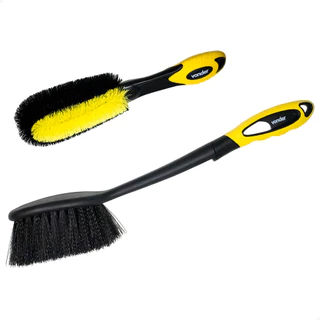 Kit 02 Escovas Limpeza Automotiva Para Furo E Caixa De Rodas Vonder