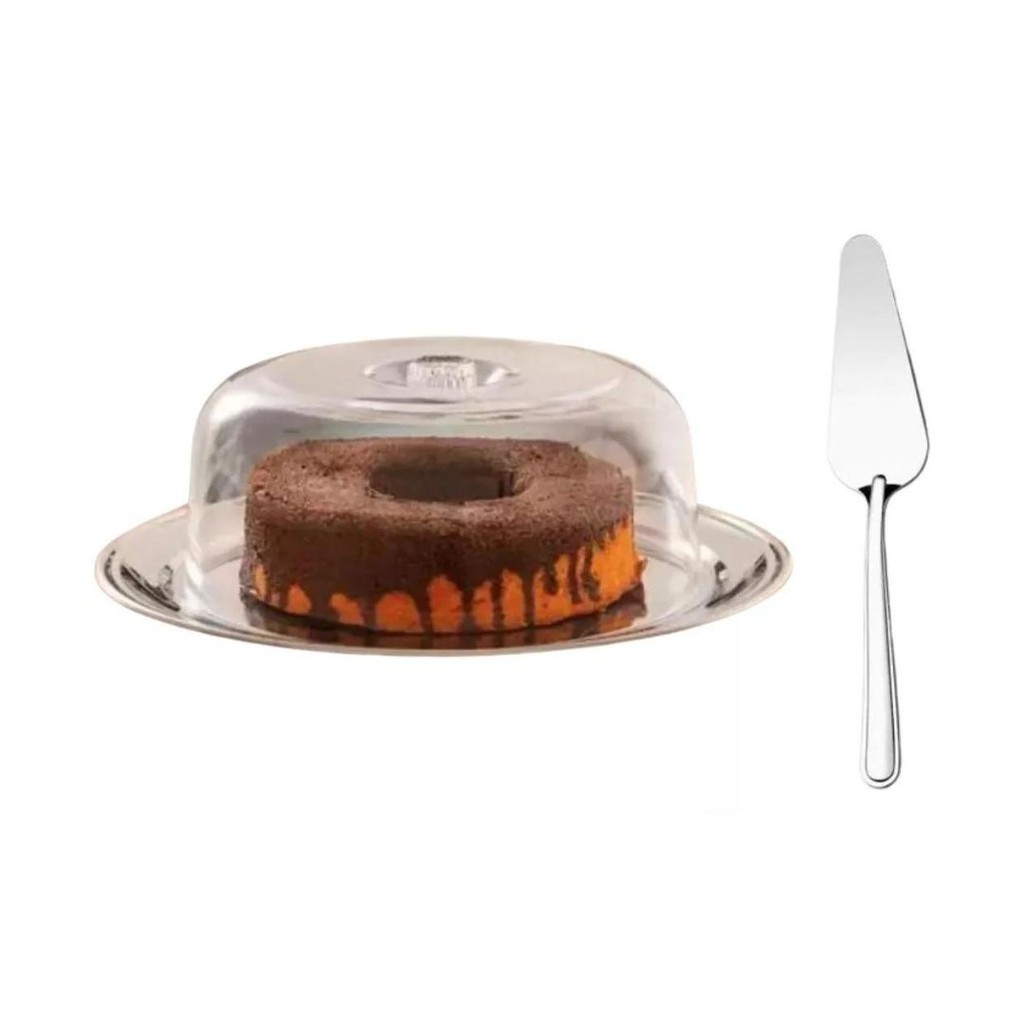 Conjunto para bolo 3 peças Modelo Petúnia - Brinox