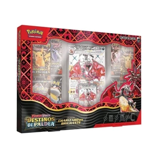 Box Pokemon Jogo Ev4.5 Charizard/Trilho Ferreo/Presa Grande Ex Brilhantes Destinos De Paldea