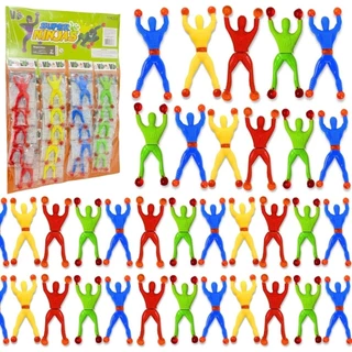 Kit 120 Bonecos Que Gruda Parede E Vidro Ninja De Brinquedo