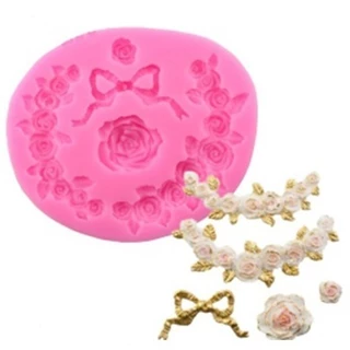 MOLDE DE SILICONE ROSAS ARABESCO