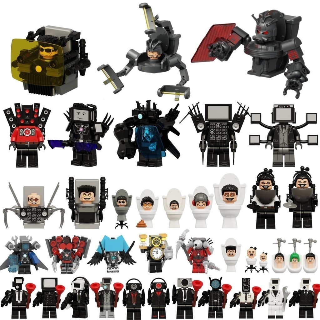 Skibidi Toilet Action Figures Armoured Suspended Toilet Man Gman 4.0 DJ Toilet Man UFO Toilet Man Blocos De Construção Montados Brinquedos Infantis Série