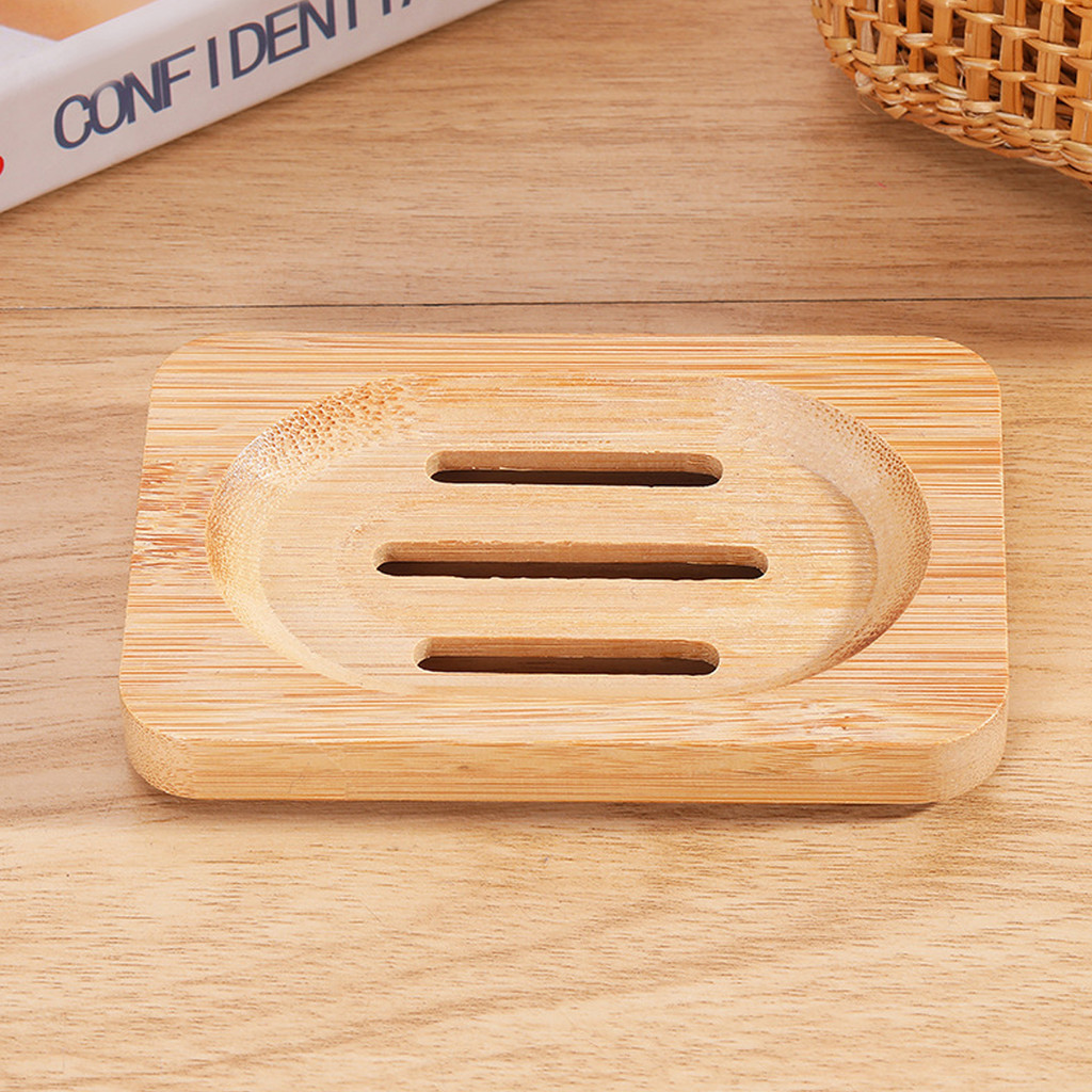 Porta Sabonete de Bambu Retro 1pc Porta Sabonete de Bambu