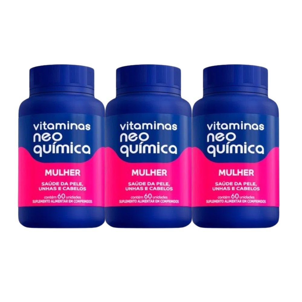Kit 3x Vitaminas A-Z Mulher com 60 Cpr - Neo Quimica | Shopee Brasil