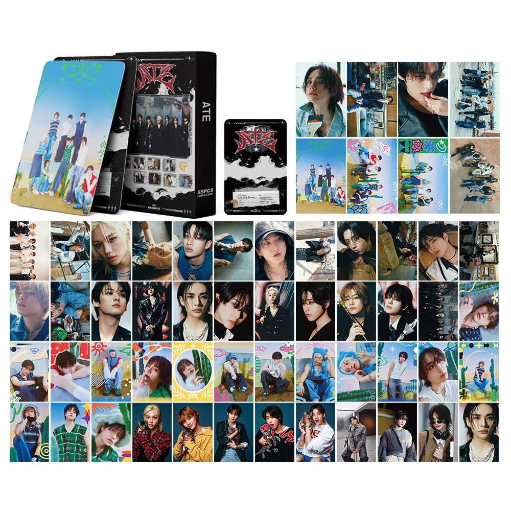 55pcs STRAY KIDS SKZ HOP Lomo Cartões ATE Perder My Breath Magic