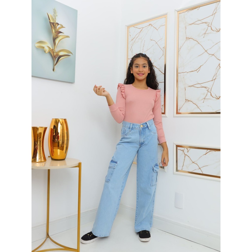 Shopee CalÇa Jeans Infantil Feminina Bebe Shopee CalÇa Jeans - Main Image