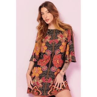 Vestido Curto Com Estampa Floral Planet Girls Estampado
