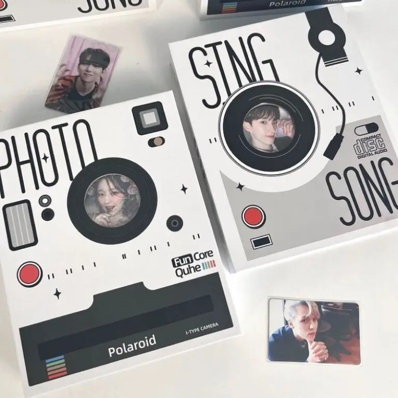 Muxinn Kawaii Retro CD Forma A5 Kpop Photocard Fichário Muxinn Kawaii Retro CD Forma A5 Kpop Photocard Fichário