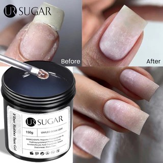 UR SUGAR 150g Gel Base De Reparo De Fibra Para De Construção Reparado De Unhas Quebradas Embebido Em Verniz UV Funcional LED Manicure em Oferta na Shopee