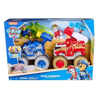 2 Carrinhos Chase e Marshall Rescue Wheels - Patrulha Canina