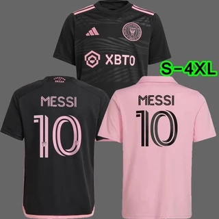 1 : 1 Tailândia Qualidade Inter Miami CF MESSI 10 Football Jersey Personalizar Números De Nome Camisetas Pretas