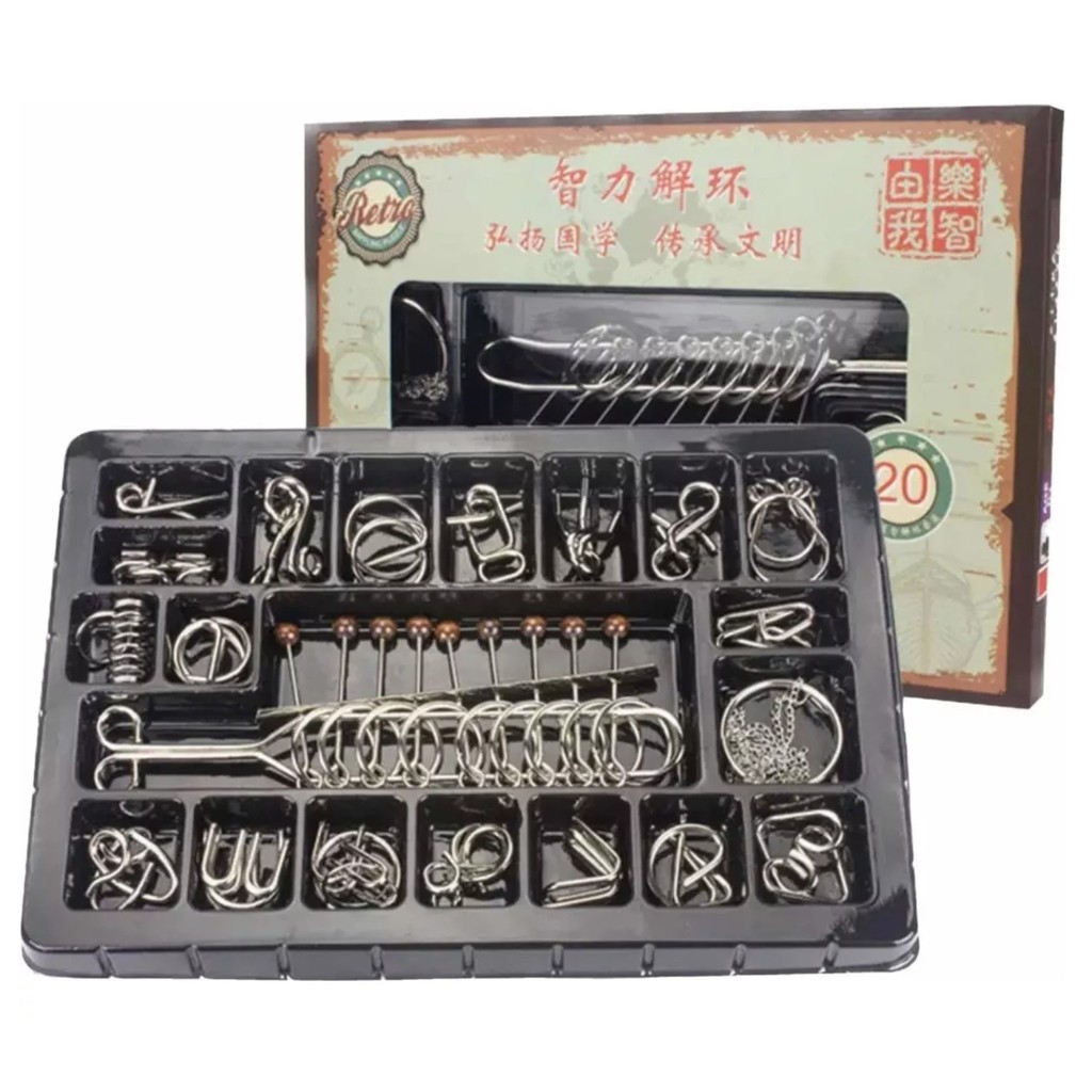 Quebra Cabeça De Metal Enigma 20 Modelos Puzzle and Perplex