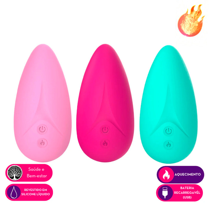 Massageador Com Aquecimento Em Silicone Líquido