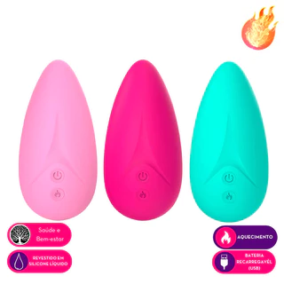 Massageador Com Aquecimento Em Silicone Líquido