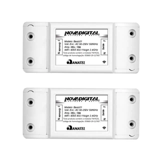 Kit 2 Módulo Interruptor BASIC- MS101 NovaDigital