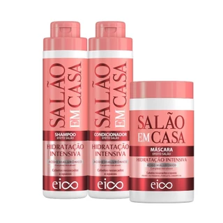 Eico Tratamento Salão Em Casa Hidratação Intensiva Shampoo Condicionador 800ml + Máscara Hidratação
