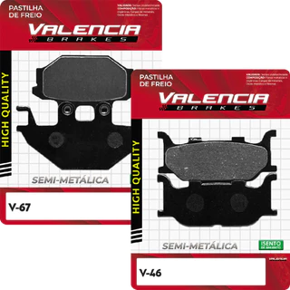 Jogo Pastilha Freio Dianteiro + Traseiro Nh190 Valencia Brakes