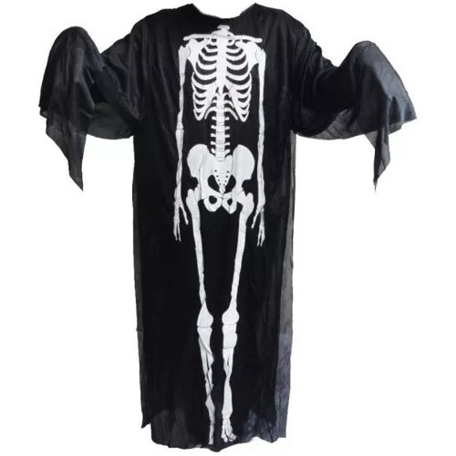 Fantasia Esqueleto Infantil Adulto Para Festa Halloween