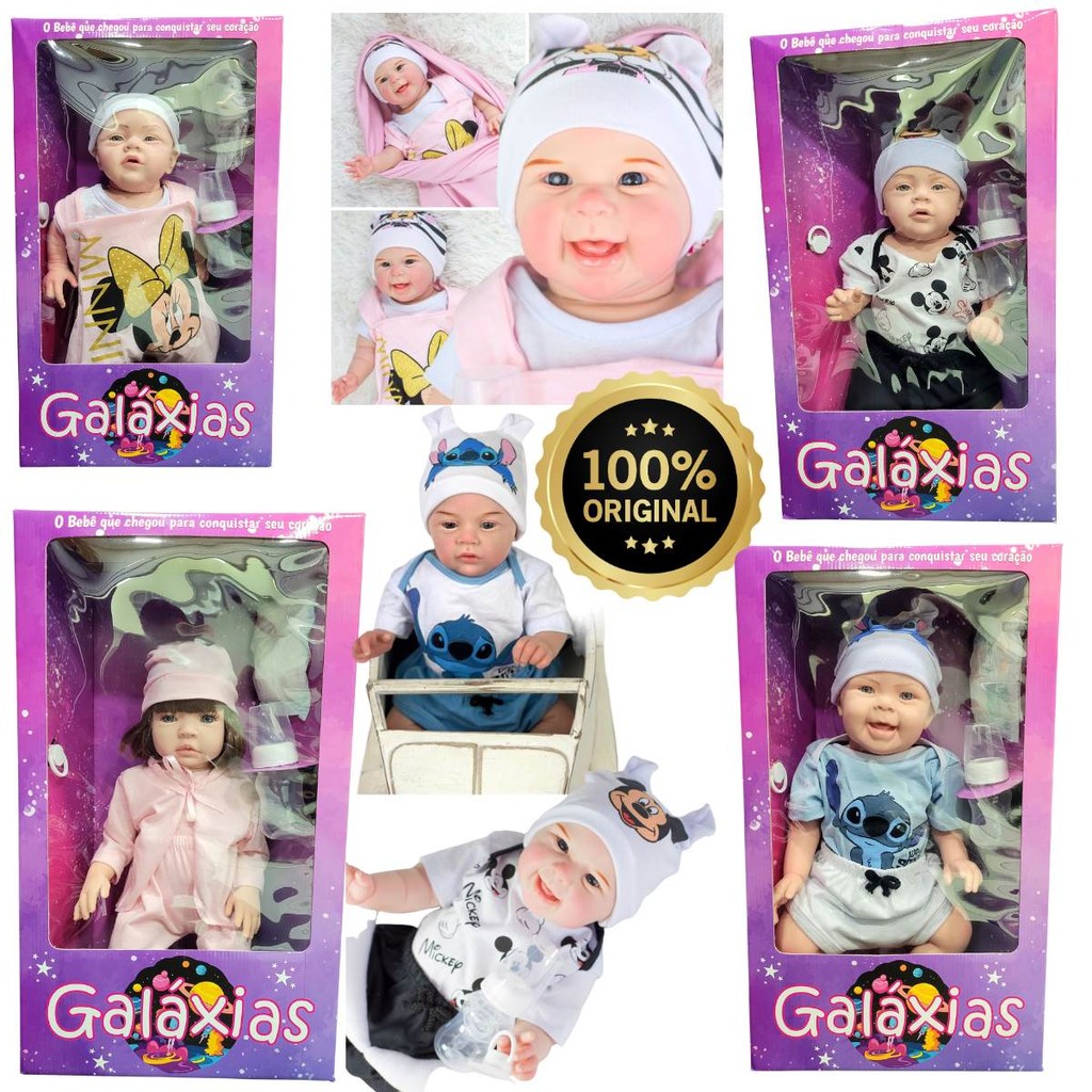 Bebe Reborn Galaxias Original Realista 100% Vininil Caixa Original