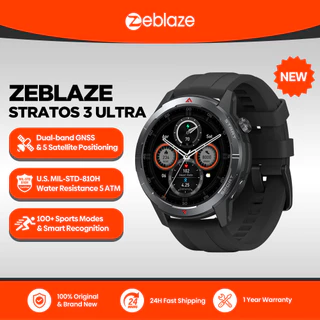 Novo Zeblaze Stratos 3 Ultra GPS Smartwatch Relógio Inteligente Bússola Embutida Altímetro Barométrico Banda Dupla Gns Fazer/Atender Chamadas Telefônicas
