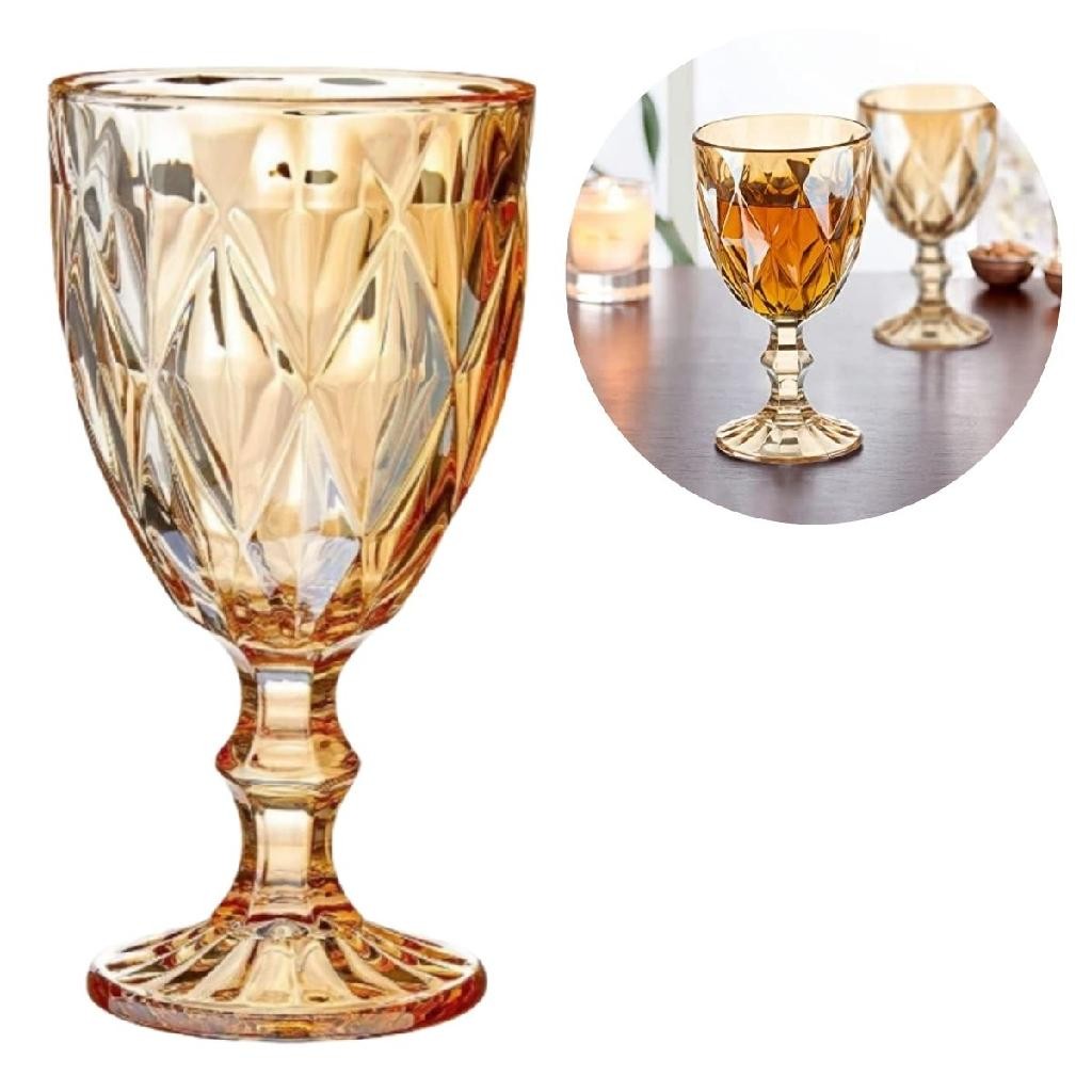 Jogo 2 Taças Vidro Diamond Diamante Buffet Bico Jaca Abacaxi | Shopee ...