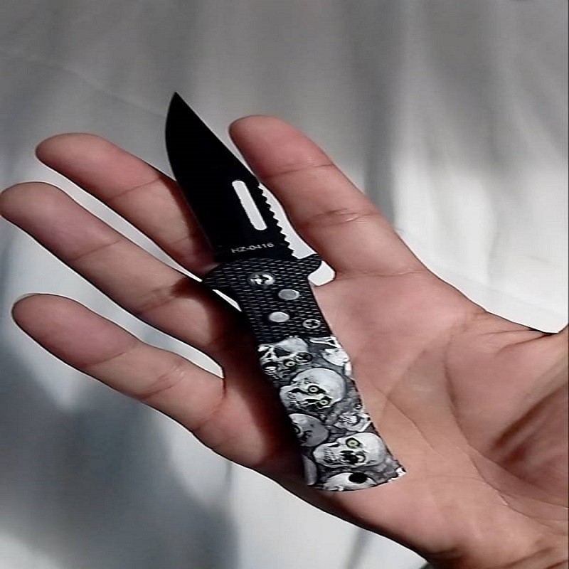 Faca canivete automático retratil com trava