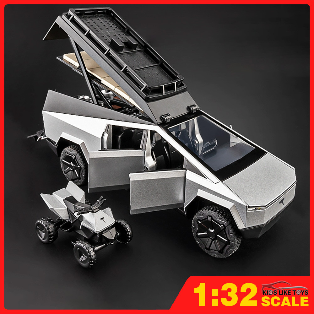 KLT 1 : 32 Tesla Cybertruck Captador Touring RV Diecast Modelo