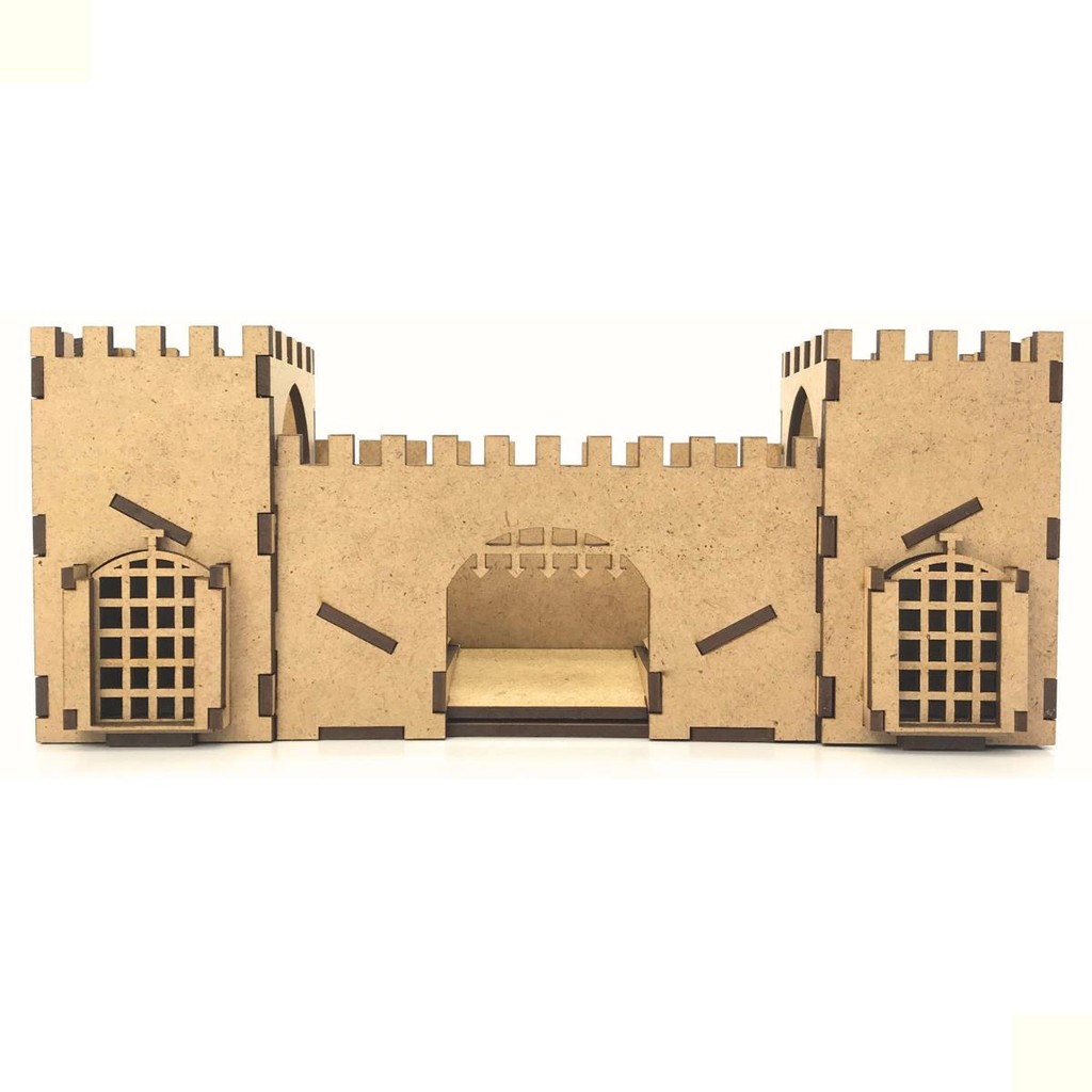 Torre De Dados Castelo Medieval Rpg Jogo De Tabuleiro Em Mdf