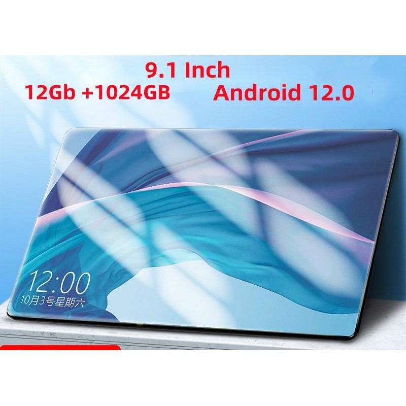 Novo 9.1 Polegada Android 12.0 Tablet 12GB + 1024GB 4G/5G LTE Duplo ...