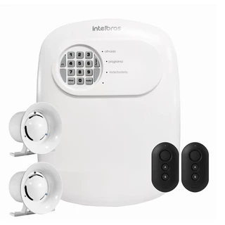 Kit Central de Alarme ANM 24 NET 2 Controles Intelbras + Sirenes