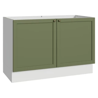 Balcão Gabinete de Pia 120 cm (Sem Tampo) Branco/Verde Vik Madesa em Oferta na Shopee