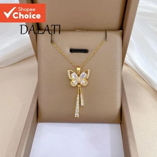 Colar De Borla De Borboleta De Aço De Titânio Design Brilhante Glamouroso Para Mulheres Moda Feminina em Oferta na Shopee