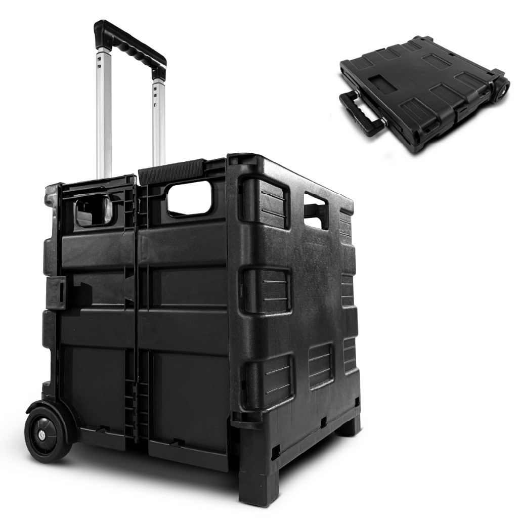 Carrinho Dobrável Multiuso Portátil Vira Maleta Cesto Feira suporta 35kg 25kg 20kg