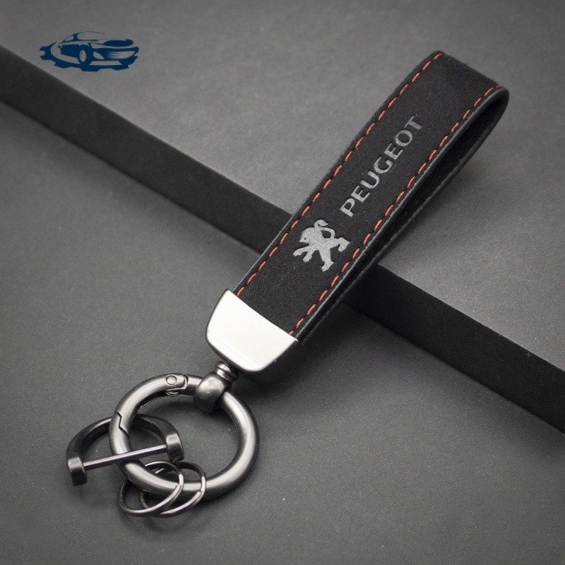 1pcs Estilo Comercial Chave Do Carro Chaveiro Corda Emblema Liga Fivela Para Peugeot 2008 208 306 4008 408 3008 307 5008 2024